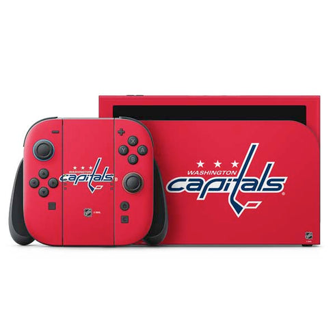 NHL Washington Capitals Solid Background Nintendo Switch 2 (2025) with Joy-Con Skin